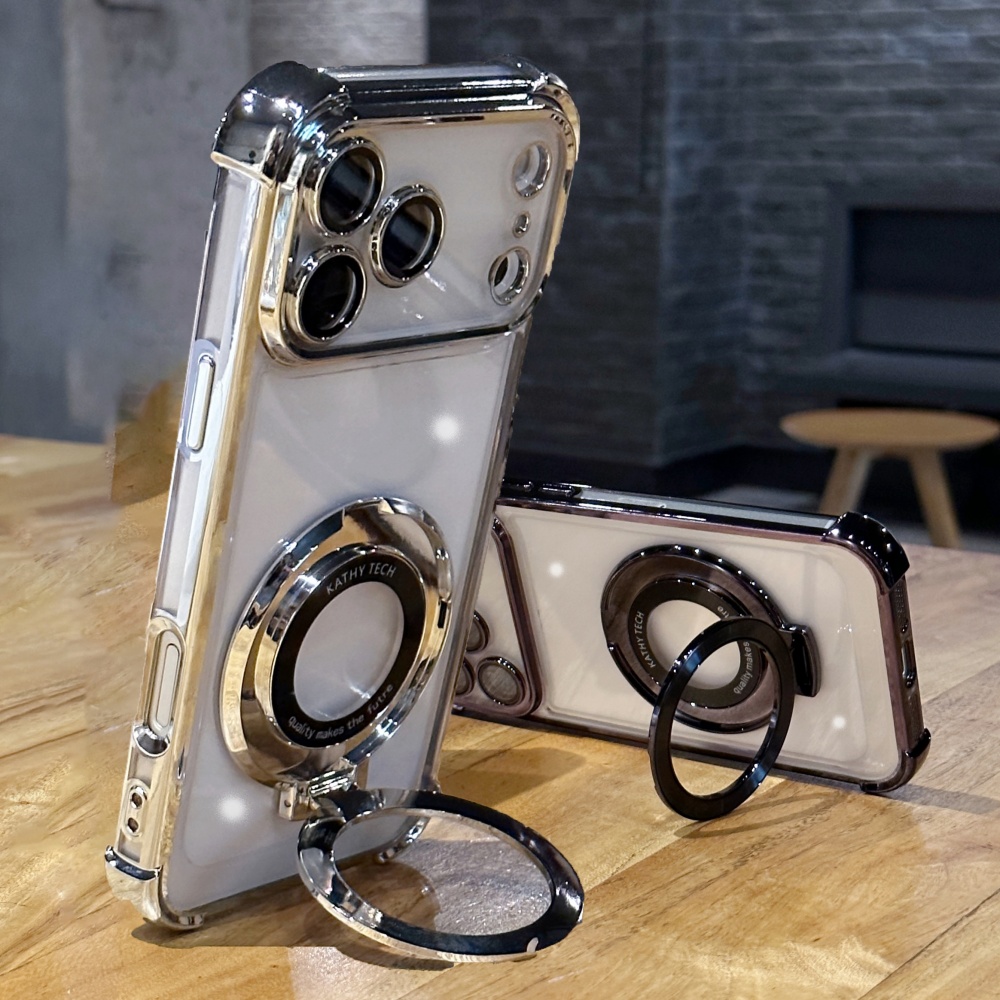 Luxury Plating Case - Funda de lujo con soporte brillante