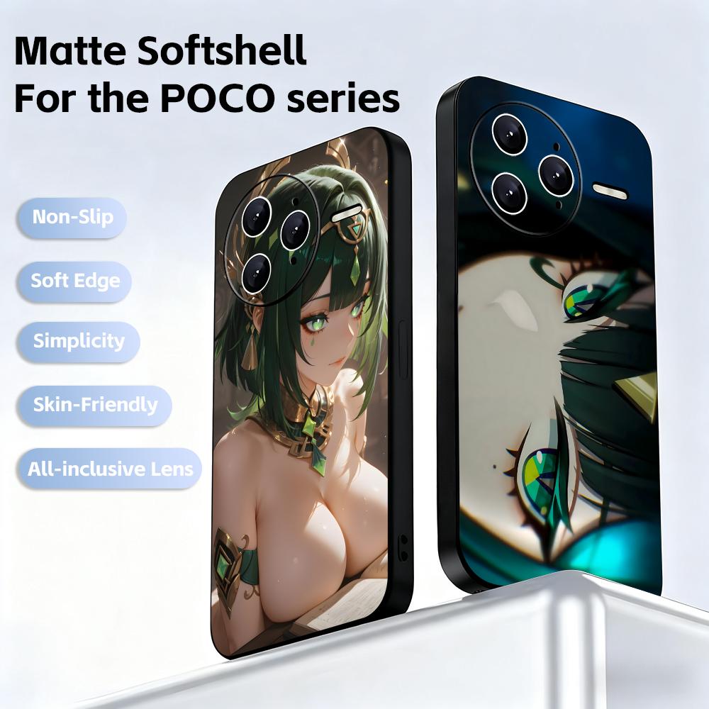 Xiaomi Poco X6 - Genshin-funda de teléfono Nefer de impacto