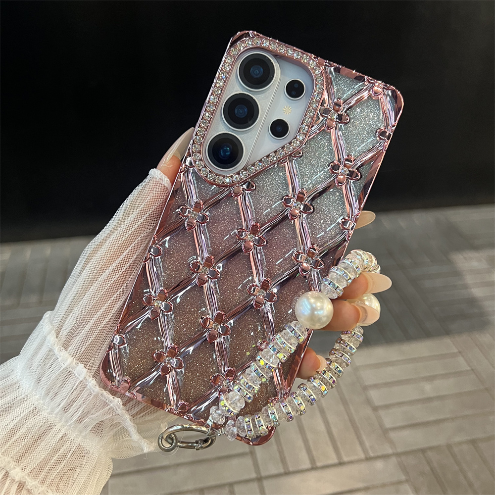Luxury Plating Case - Funda de Teléfono con Brillantina y