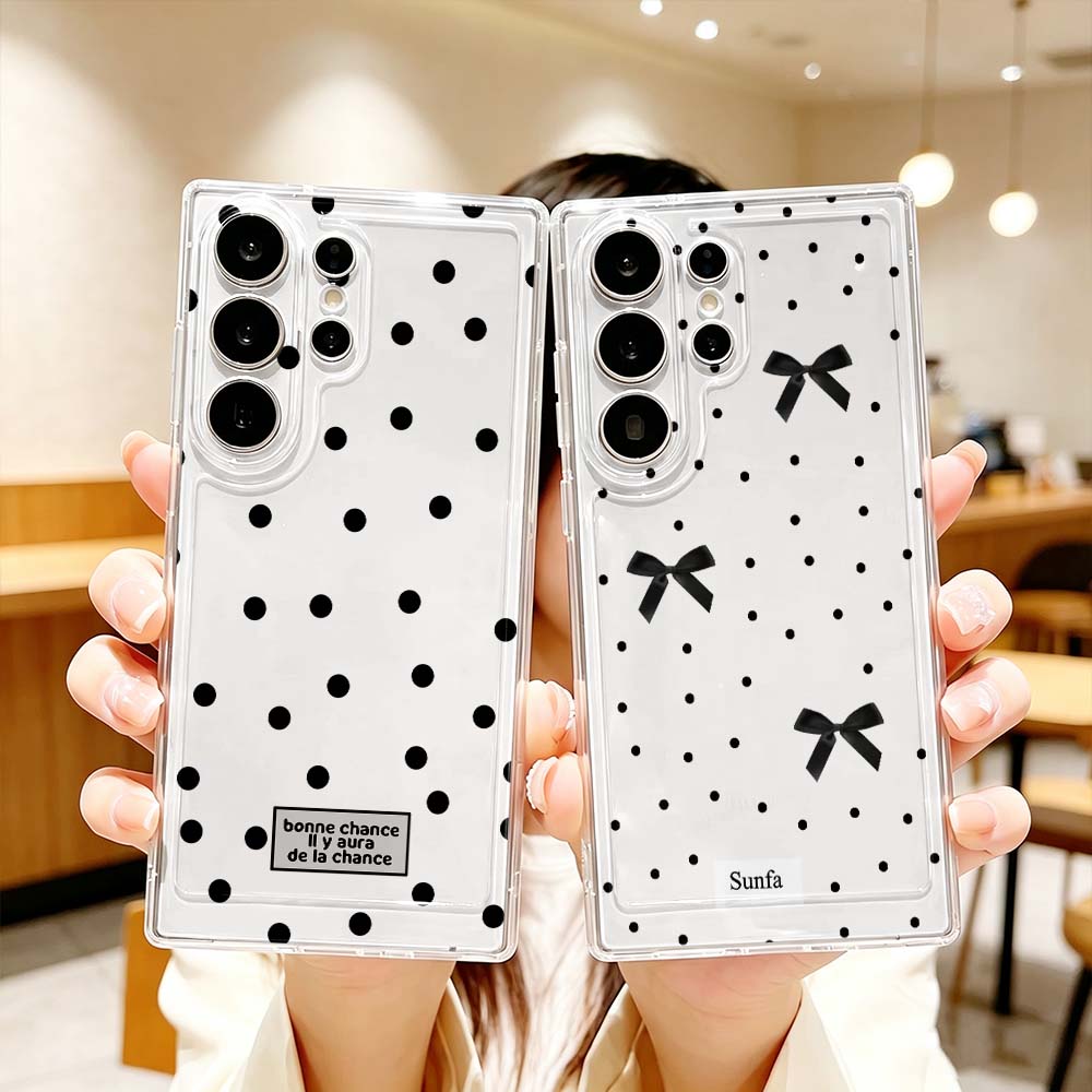 Phone Cases Polka Dot - Funda de teléfono con lazo de