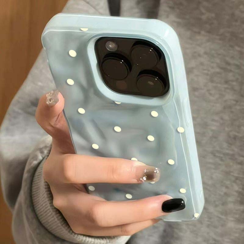 Phone Cases Polka Dot - Funda de teléfono de lunares negros,
