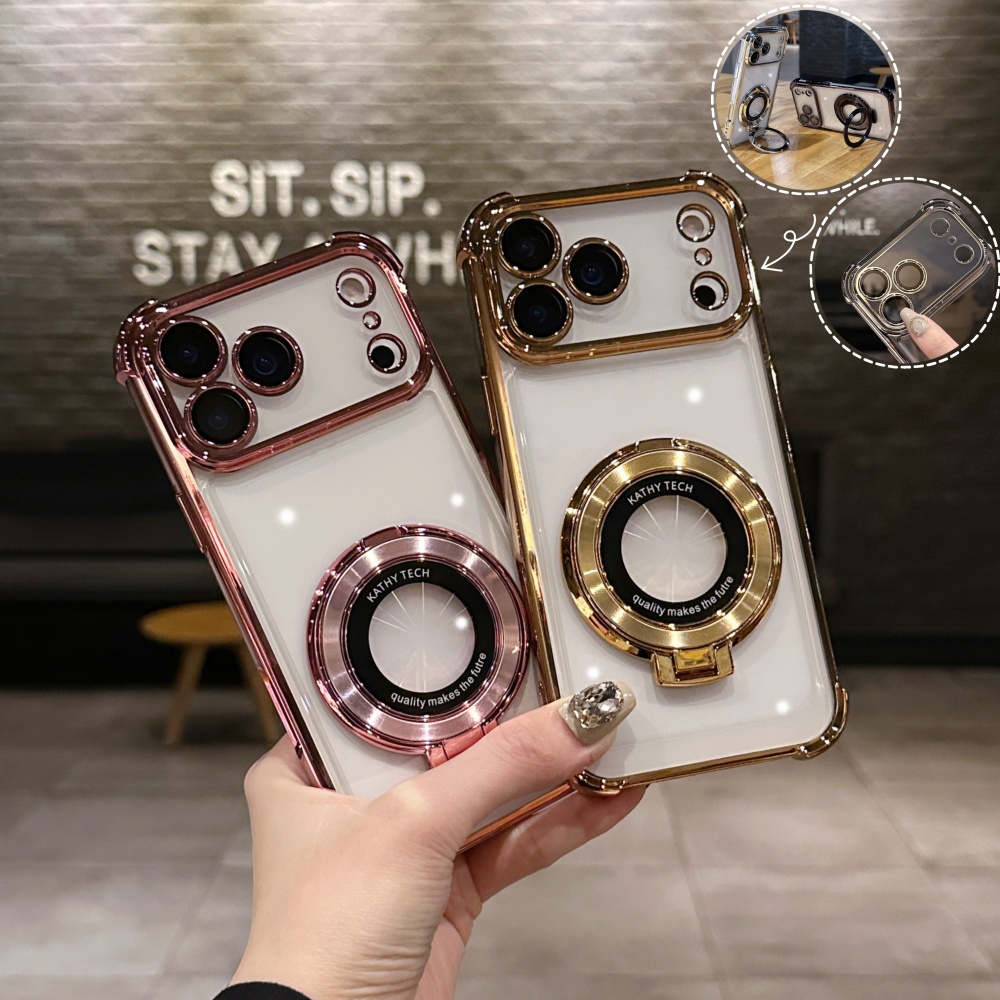 Funda de lujo con soporte bril - Luxury Plating Case reseña y precio